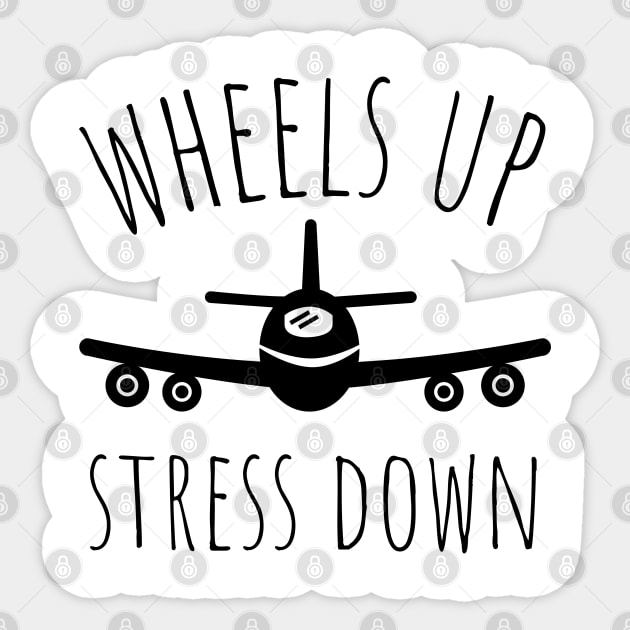 wheels up stress down Sticker by juinwonderland 41